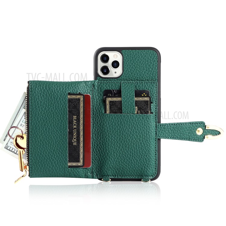 Rivet Decor Multiple Card Slots TPU Leather Hybrid Cover for iPhone 11 Pro Max 6.5 inch - Green-6