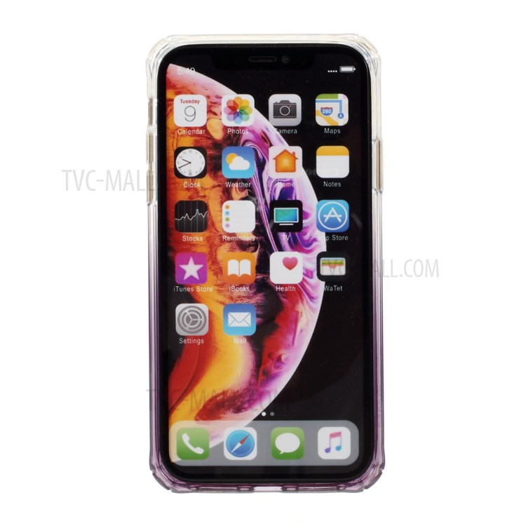 RoaR Градиент Цвета Противоударный ТПУ Телефон Случае Для Iphone XR 6.1 Дюйма - Пурпурный-3