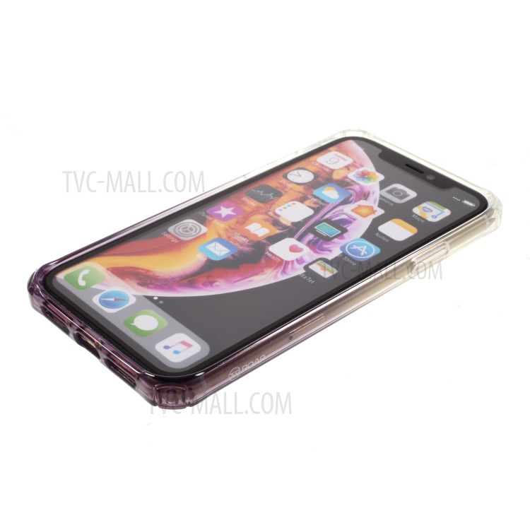 RoaR Градиент Цвета Противоударный ТПУ Телефон Случае Для Iphone XR 6.1 Дюйма - Пурпурный-7