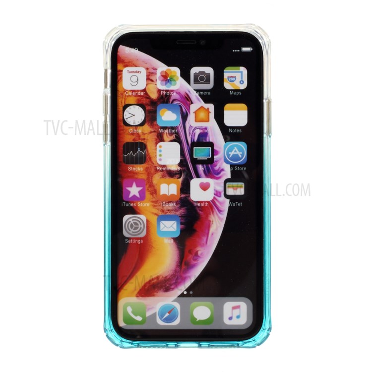 ROAR Gradient Color Shockproof TPU Phone Case for iPhone XR 6.1-inch - Blue-3