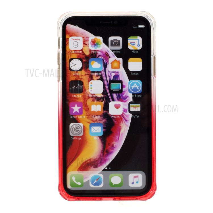 ROAR Gradient Color Shockproof TPU Phone Case for iPhone XR 6.1-inch - Red-3