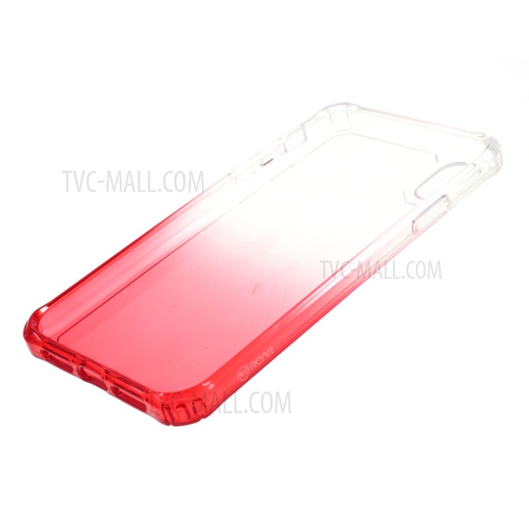ROAR Gradient Color Shockproof TPU Phone Case for iPhone XR 6.1-inch - Red-5