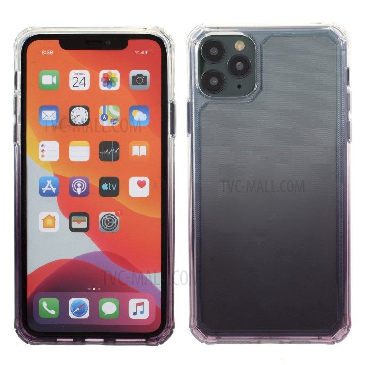 ROAR Gradiente De Cor À Prova De Choque Caso De Telefone TPU Para Iphone 11 Pro 5,8 Polegadas - Roxa-1