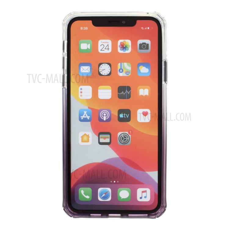 ROAR Gradiente De Cor À Prova De Choque Caso De Telefone TPU Para Iphone 11 Pro 5,8 Polegadas - Roxa-3