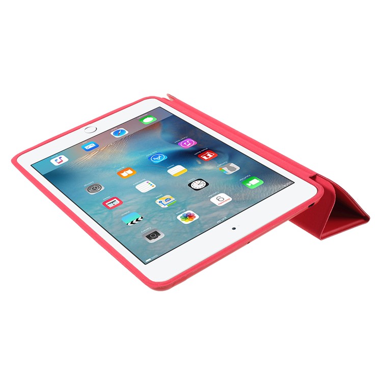 Tri-fold Stand Smart Leather Tablet Case for iPad mini (2019) 7.9 inch - Red-4