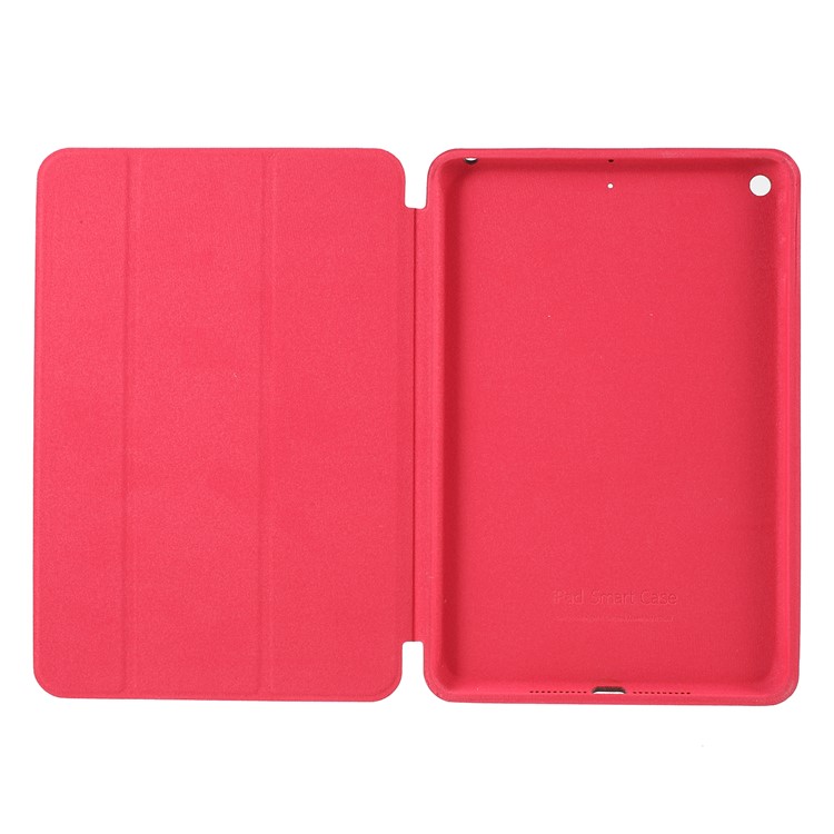 Caixa de Tablet de Couro Inteligente de Três Dobras Para Ipad Mini (2019) 7,9 Polegadas - Vermelho-6