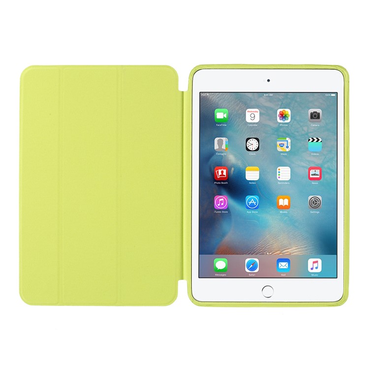 Tri-fold Stand Smart Leather Tablet Case for iPad mini (2019) 7.9 inch - Yellow-5
