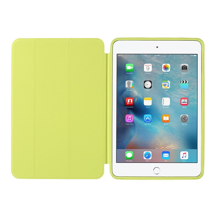 Caixa de Tablet de Couro Inteligente de Três Dobras Para Ipad Mini (2019) 7,9 Polegadas - Amarelo-5