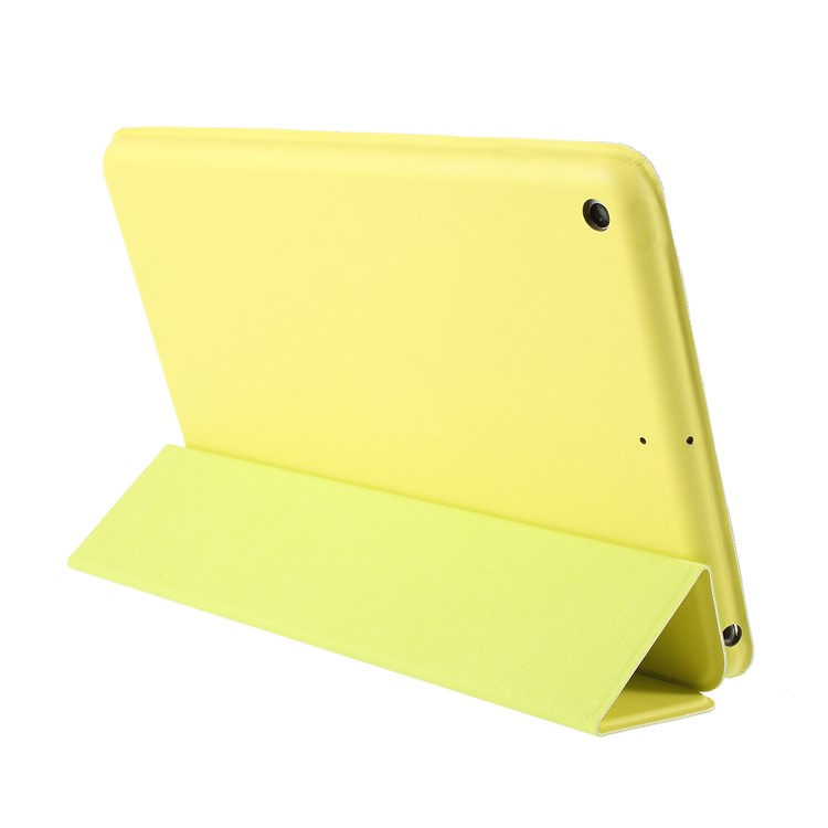 Caixa de Tablet de Couro Inteligente de Três Dobras Para Ipad Mini (2019) 7,9 Polegadas - Amarelo-8