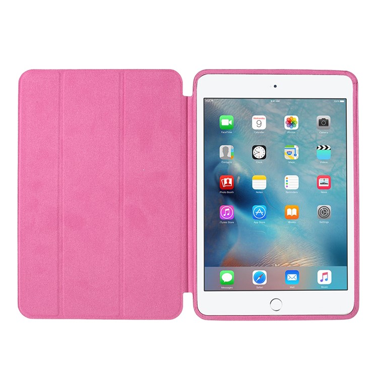 Tri-fold Stand Smart Leather Tablet Case for iPad mini (2019) 7.9 inch - Rose-5