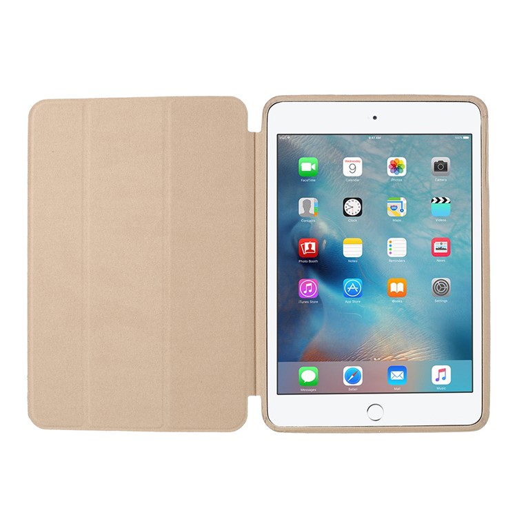 Tri-fold Stand Smart Leather Tablet Case for iPad mini (2019) 7.9 inch - Brown-5