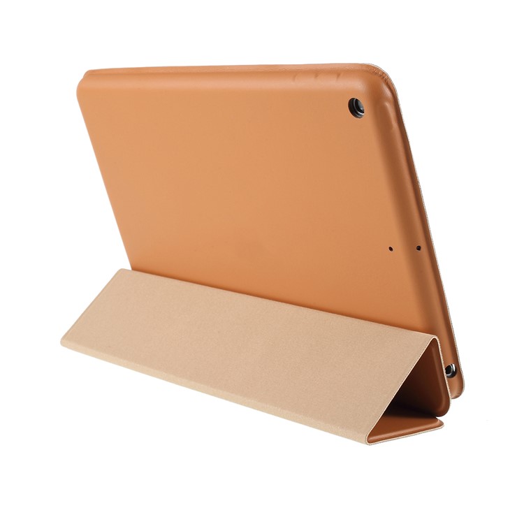 Tri-fold Stand Smart Leather Tablet Case for iPad mini (2019) 7.9 inch - Brown-8