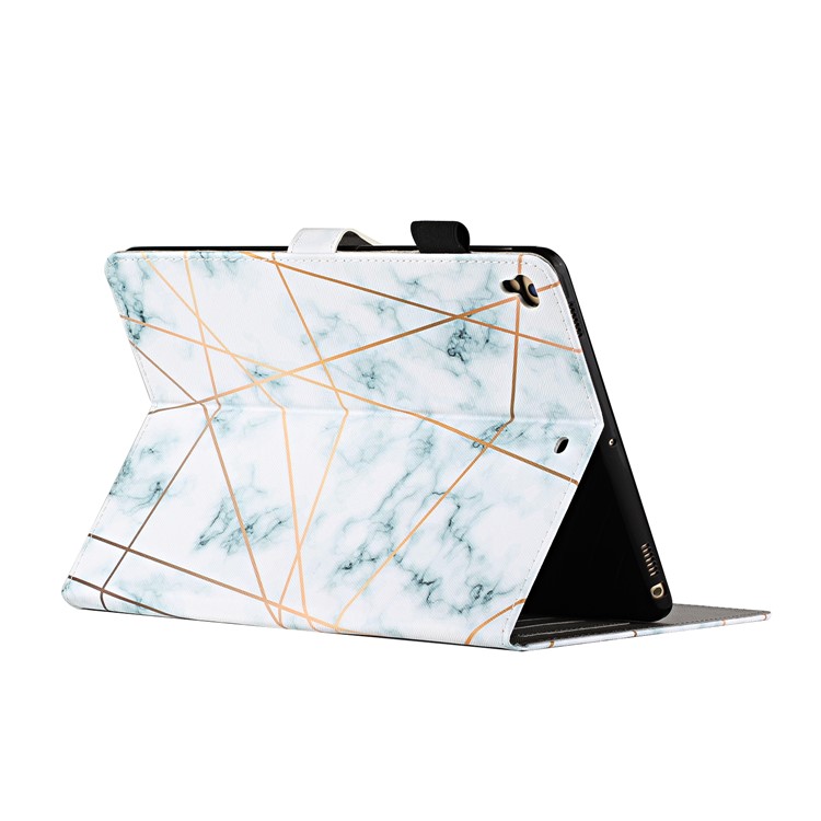 Pattern Printing Leather Card Slots Cover Case for iPad 9.7-inch (2018) - Marbling-4