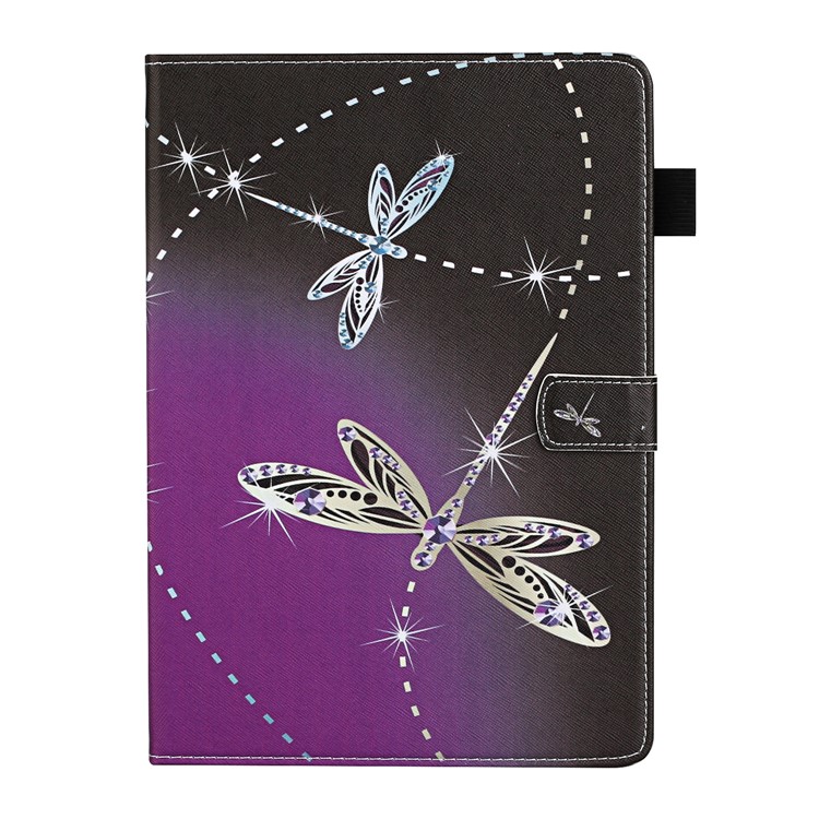 Pattern Printing Leather Card Slots Cover Case for iPad 9.7-inch (2018) - Dragonfly-2