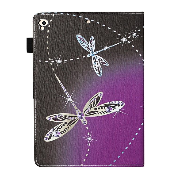 Pattern Printing Leather Card Slots Cover Case for iPad 9.7-inch (2018) - Dragonfly-3