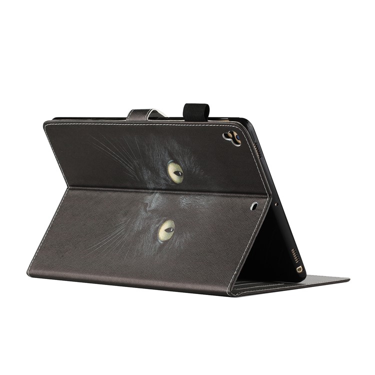 Pattern Printing Leather Card Slots Cover Case for iPad 9.7-inch (2018) - Cat Face-4