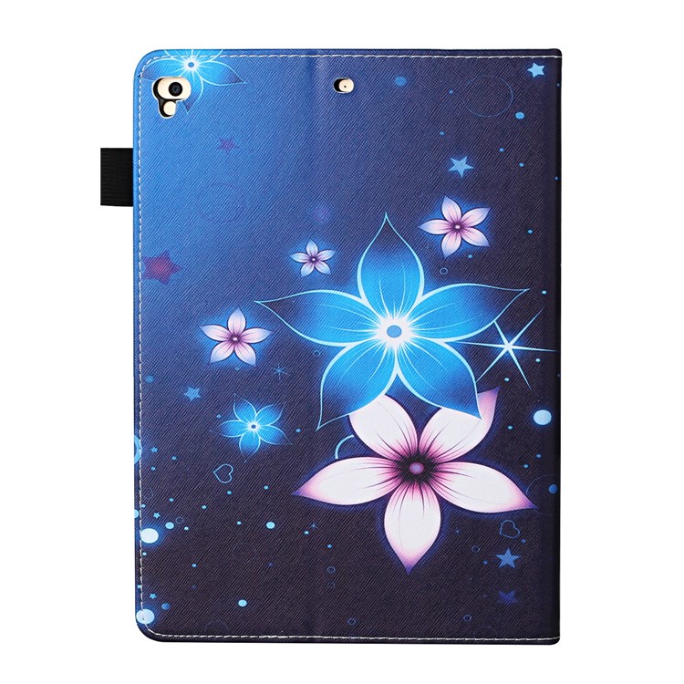 Pattern Printing Leather Card Slots Cover Case for iPad 9.7-inch (2018) - Flower-3