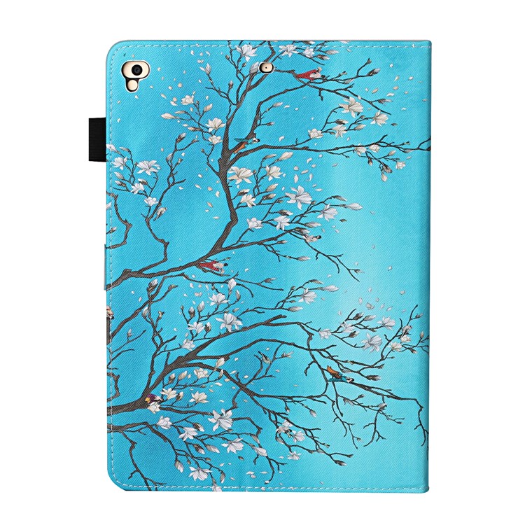 Pattern Printing Leather Card Slots Cover Case for iPad 9.7-inch (2018) - Flower Tree-3