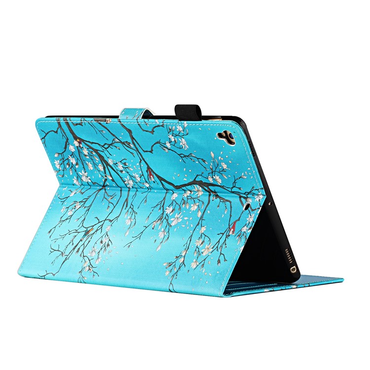 Pattern Printing Leather Card Slots Cover Case for iPad 9.7-inch (2018) - Flower Tree-4