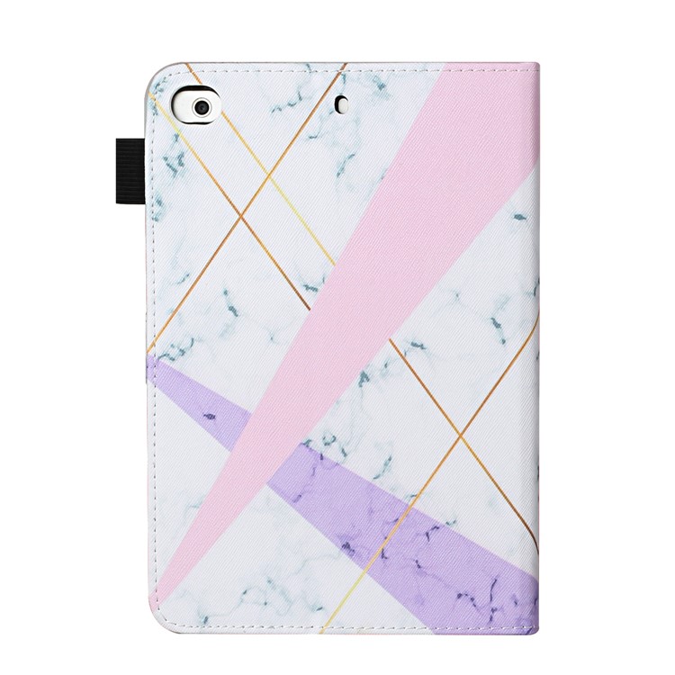 Pattern Printing Leather Card Slots Tablet Cover Case for iPad Mini 1/2/3/4/5 - Pink and Purple-3