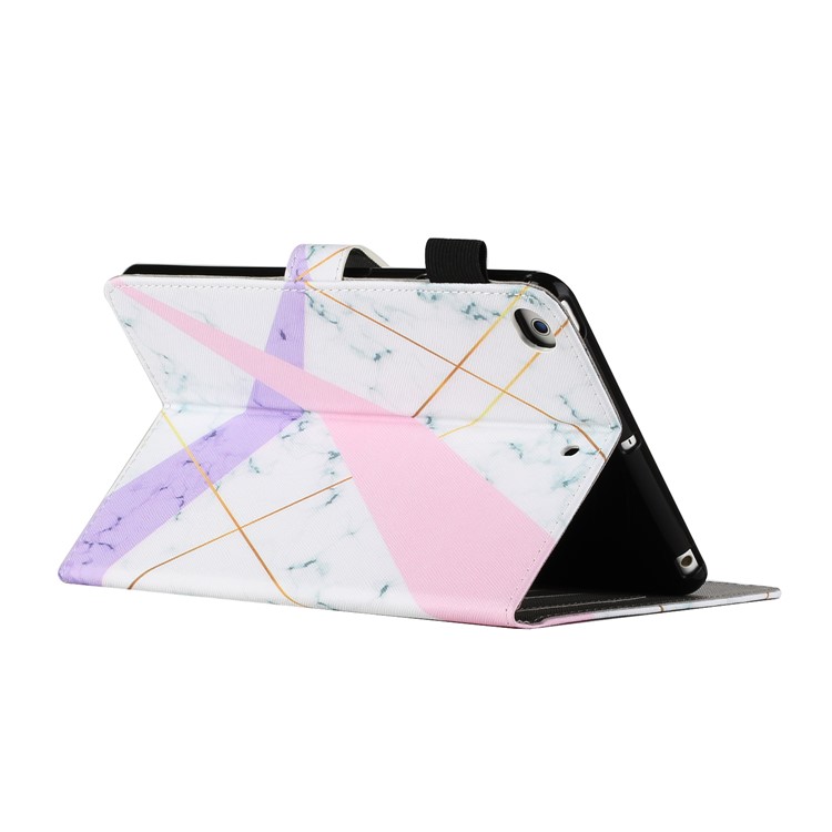 Pattern Printing Leather Card Slots Tablet Cover Case for iPad Mini 1/2/3/4/5 - Pink and Purple-4