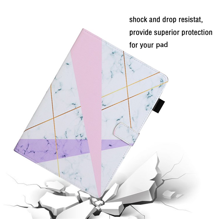 Pattern Printing Leather Card Slots Tablet Cover Case for iPad Mini 1/2/3/4/5 - Pink and Purple-5