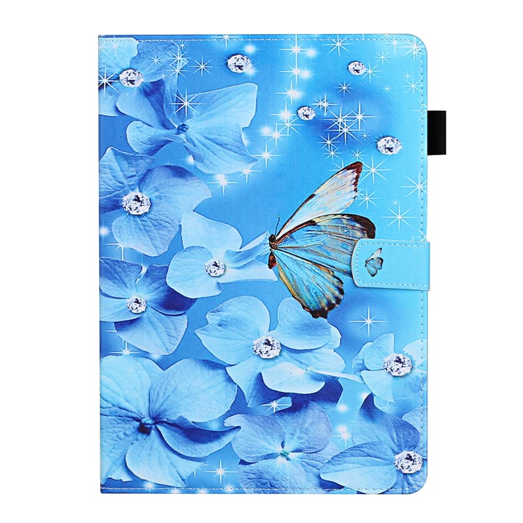 Pattern Printing Leather Card Slots Tablet Cover Case for iPad Mini 1/2/3/4/5 - Butterfly and Flower-2