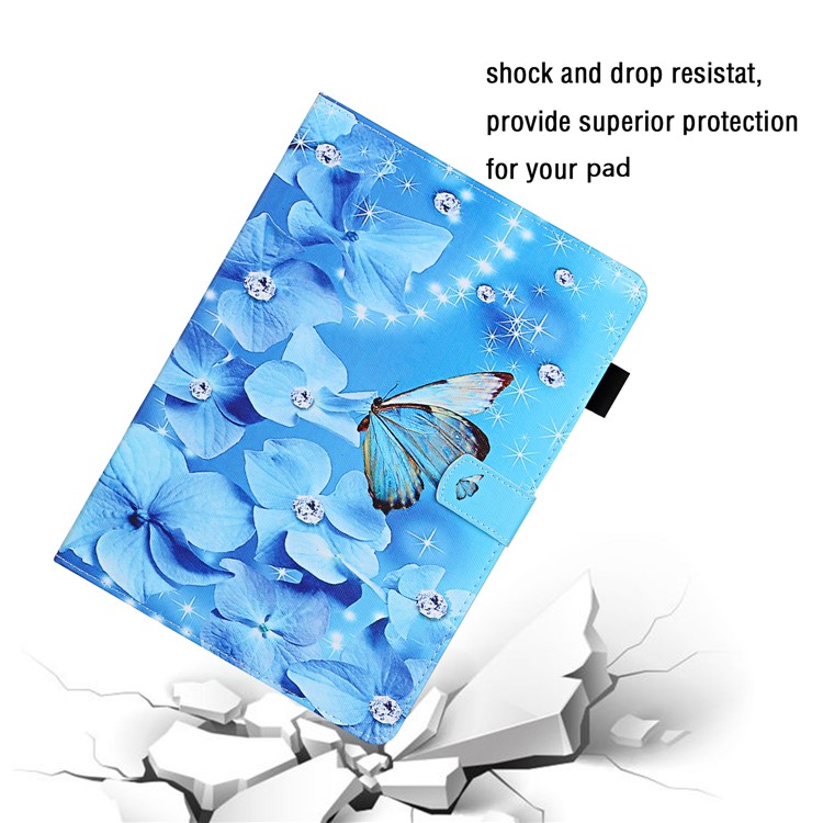 Pattern Printing Leather Card Slots Tablet Cover Case for iPad Mini 1/2/3/4/5 - Butterfly and Flower-5