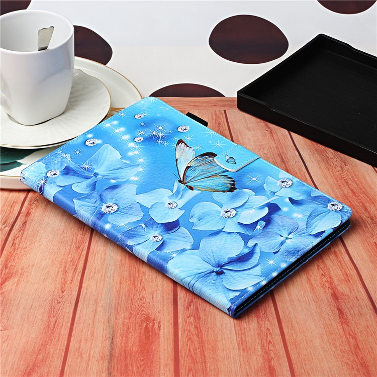 Pattern Printing Leather Card Slots Tablet Cover Case for iPad Mini 1/2/3/4/5 - Butterfly and Flower-7