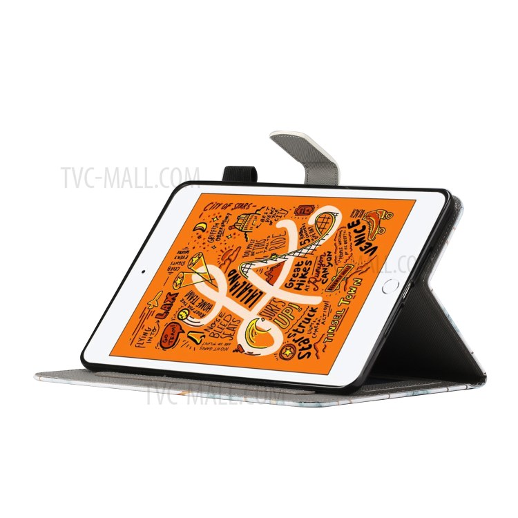 Pattern Printing Leather Card Slots Tablet Cover Case for iPad Mini 1/2/3/4/5 - Dragonfly-10