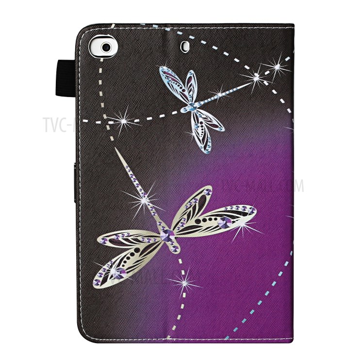 Pattern Printing Leather Card Slots Tablet Cover Case for iPad Mini 1/2/3/4/5 - Dragonfly-3