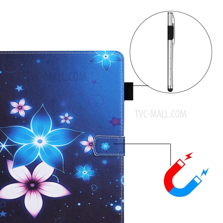 Pattern Printing Leather Card Slots Tablet Cover Case for iPad Mini 1/2/3/4/5 - Flower-6