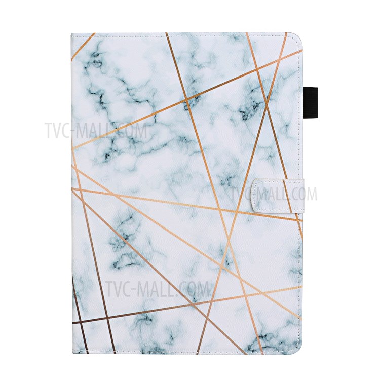 Pattern Printing Cover Leather Stand Card Slots Case for iPad Pro 12.9-inch (2020)/(2018) - Marbling-2