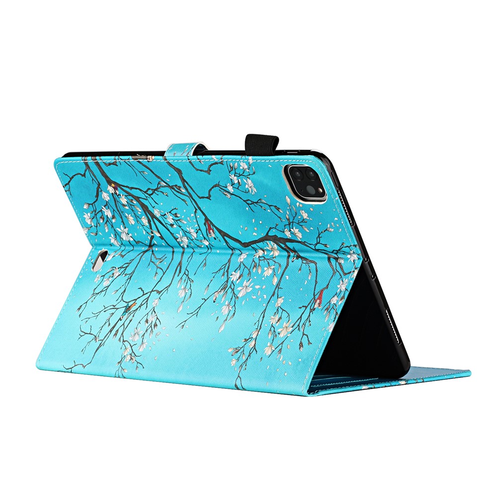Pattern Printing Leather Card Slots Cover Case for iPad Pro 11-inch (2020)/(2018) - Flower Tree-4