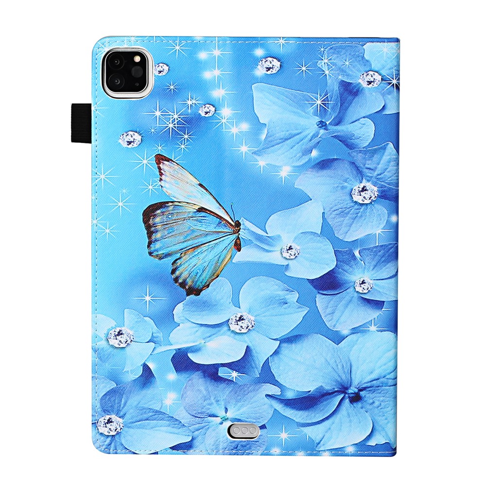 Pattern Printing Leather Card Slots Cover Case for iPad Pro 11-inch (2020)/(2018) - Butterfly and Flower-3