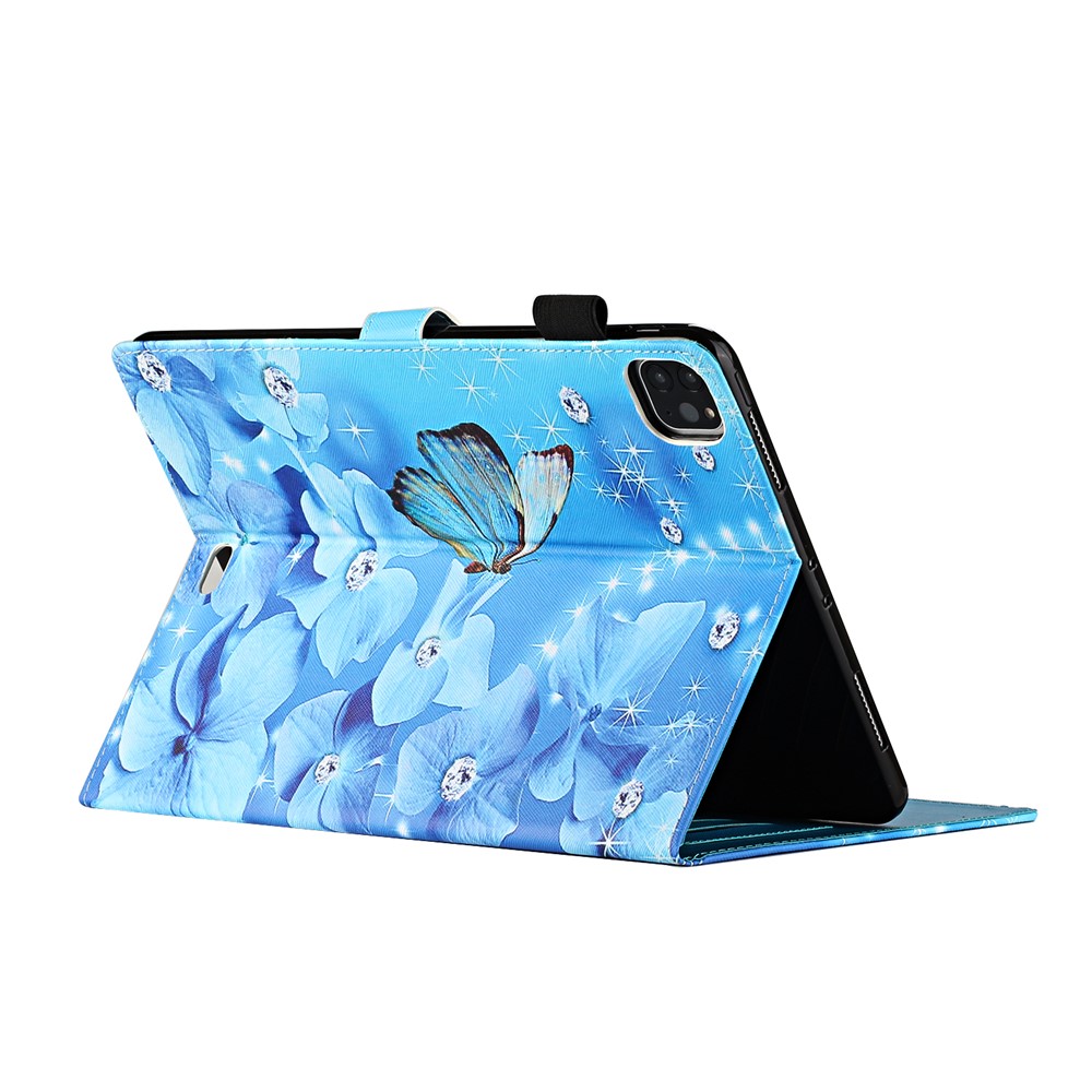 Pattern Printing Leather Card Slots Cover Case for iPad Pro 11-inch (2020)/(2018) - Butterfly and Flower-4