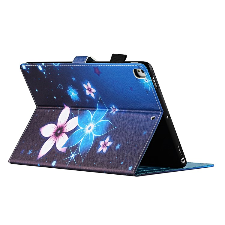 Pattern Printing Protective Leather Stand Card Slots Cover Case for iPad 10.2 (2019)/iPad Pro 10.5-inch (2017) - Flower-4