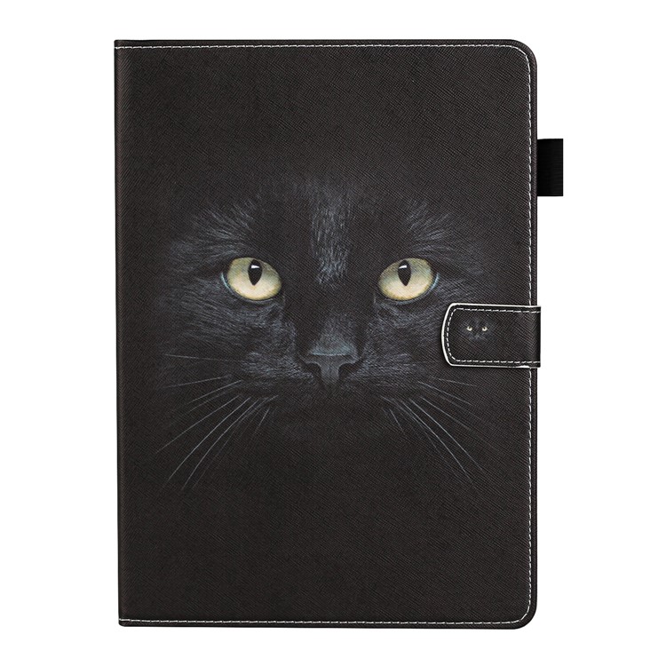 Pattern Printing Protective Leather Stand Card Slots Cover Case for iPad 10.2 (2019)/iPad Pro 10.5-inch (2017) - Cat Face-2
