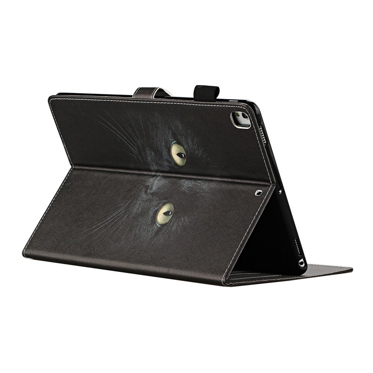 Pattern Printing Protective Leather Stand Card Slots Cover Case for iPad 10.2 (2019)/iPad Pro 10.5-inch (2017) - Cat Face-4