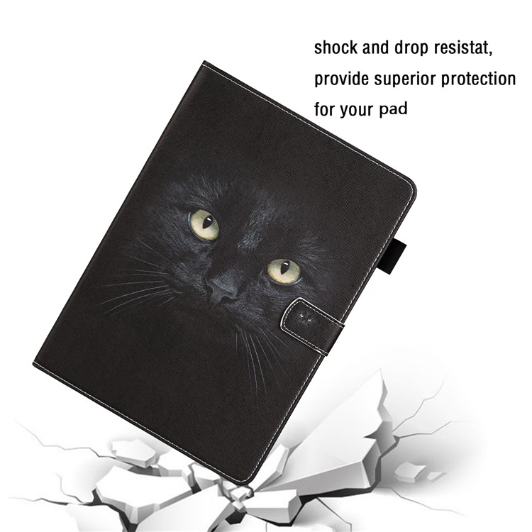 Pattern Printing Protective Leather Stand Card Slots Cover Case for iPad 10.2 (2019)/iPad Pro 10.5-inch (2017) - Cat Face-5