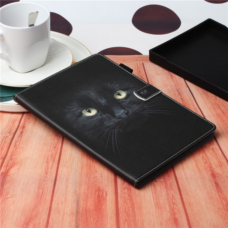 Pattern Printing Protective Leather Stand Card Slots Cover Case for iPad 10.2 (2019)/iPad Pro 10.5-inch (2017) - Cat Face-7