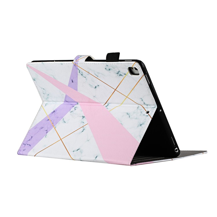 Pattern Printing Protective Leather Stand Card Slots Cover Case for iPad 10.2 (2019)/iPad Pro 10.5-inch (2017) - Pink and Purple-4
