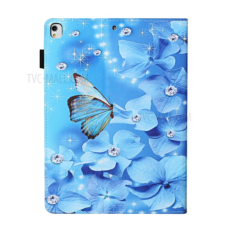 Pattern Printing Protective Leather Stand Card Slots Cover Case for iPad 10.2 (2019)/iPad Pro 10.5-inch (2017) - Butterfly and Flower-3