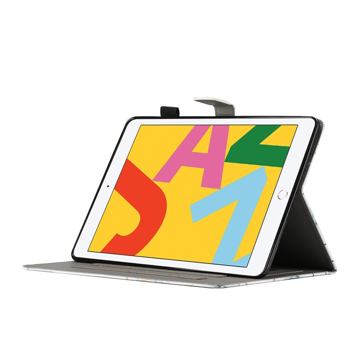 Pattern Printing Protective Leather Stand Card Slots Cover Case for iPad 10.2 (2019)/iPad Pro 10.5-inch (2017) - Dragonfly-10