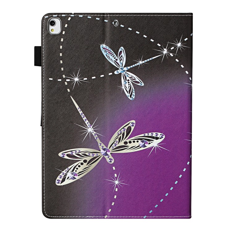 Pattern Printing Protective Leather Stand Card Slots Cover Case for iPad 10.2 (2019)/iPad Pro 10.5-inch (2017) - Dragonfly-3
