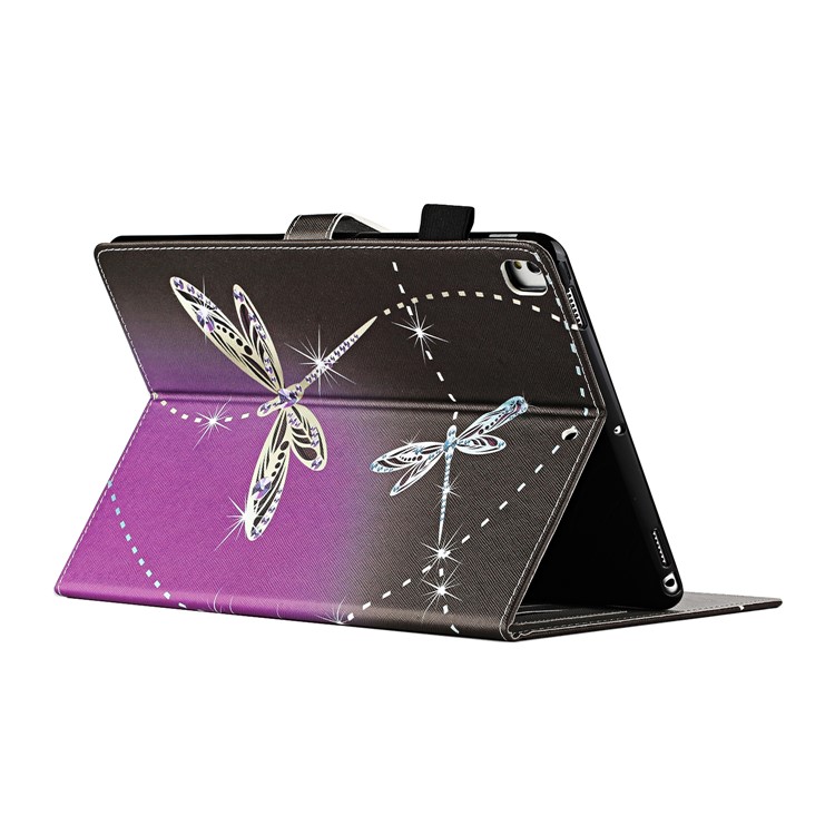 Pattern Printing Protective Leather Stand Card Slots Cover Case for iPad 10.2 (2019)/iPad Pro 10.5-inch (2017) - Dragonfly-4