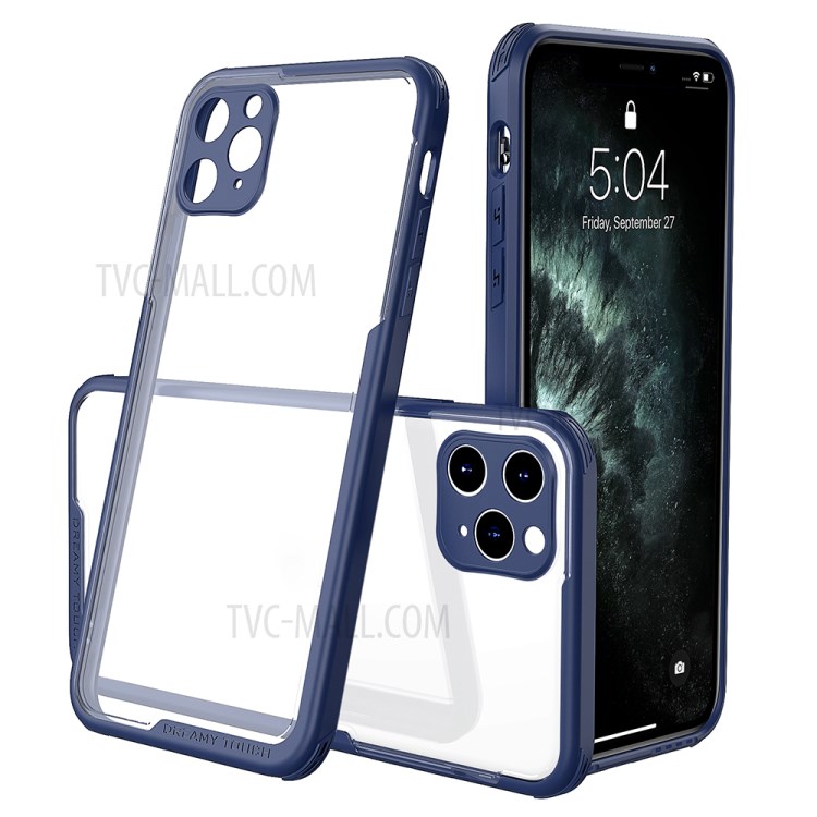 LEEU DESIGN Matte PC +TPU Mobile Phone Cover with Voice Conversion Jack for iPhone 11 Pro 5.8 inch - Blue-1