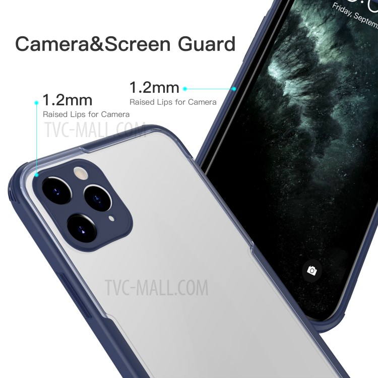 LEEU DESIGN Matte PC +TPU Mobile Phone Cover with Voice Conversion Jack for iPhone 11 Pro 5.8 inch - Blue-2