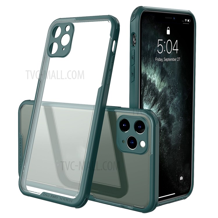 LEEU DESIGN Matte PC +TPU Mobile Phone Cover with Voice Conversion Jack for iPhone 11 Pro 5.8 inch - Green-1