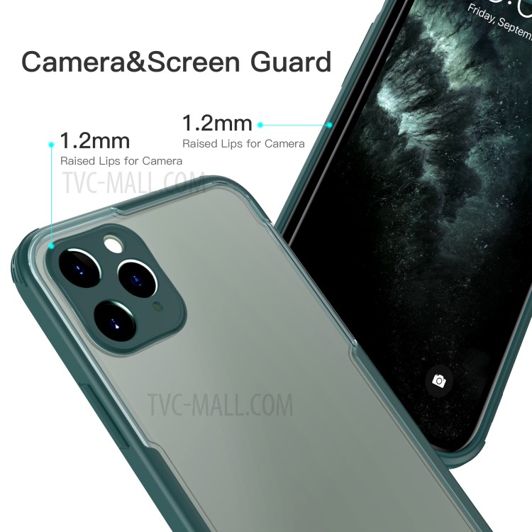 LEEU DESIGN Matte PC +TPU Mobile Phone Cover with Voice Conversion Jack for iPhone 11 Pro 5.8 inch - Green-2